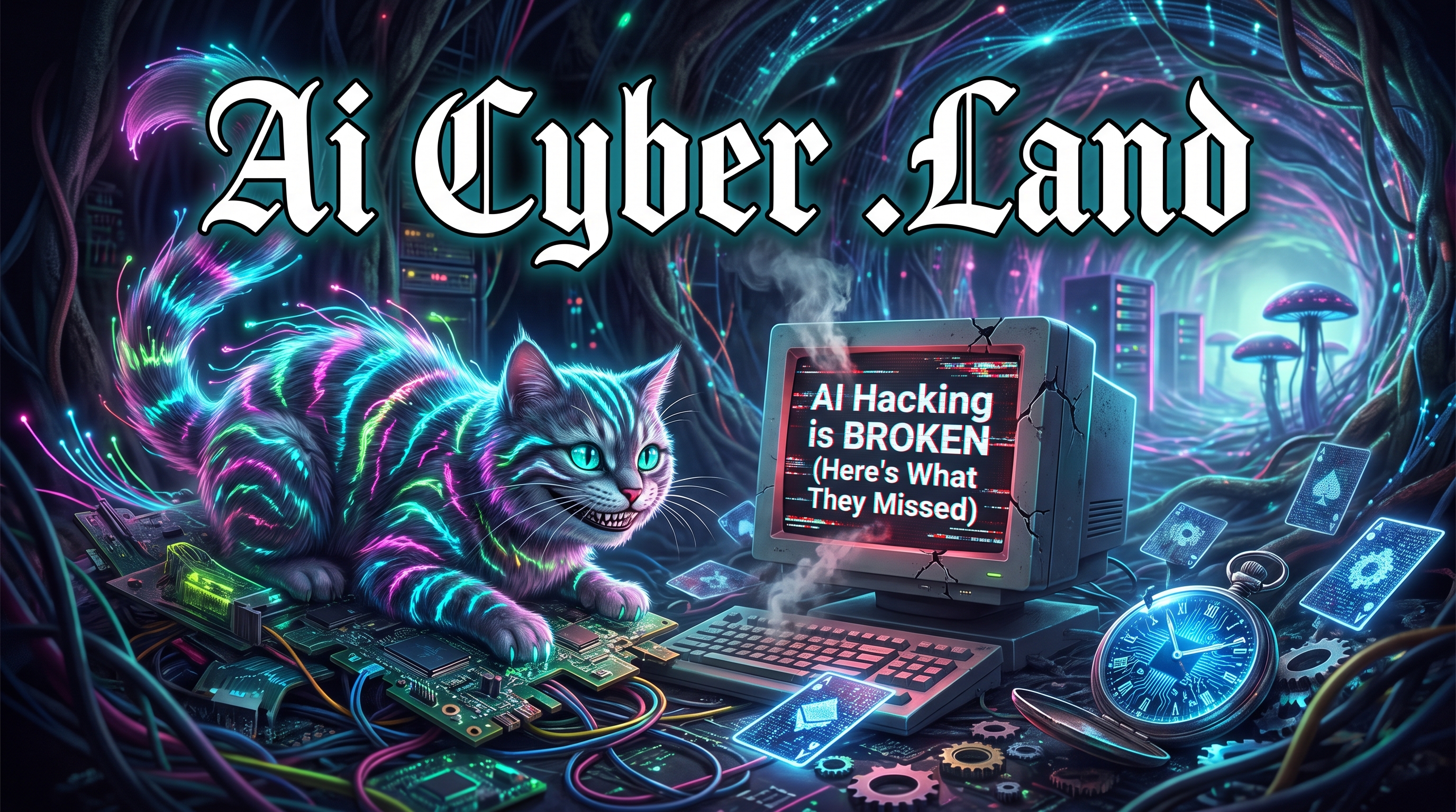 Episode card for AiCyber.Land #27 - AI Hacking is BROKEN (Here's What They Missed)